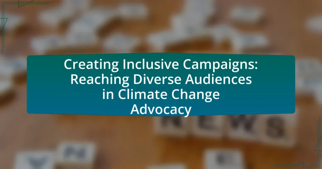 Creating Inclusive Campaigns: Reaching Diverse Audiences in Climate Change Advocacy