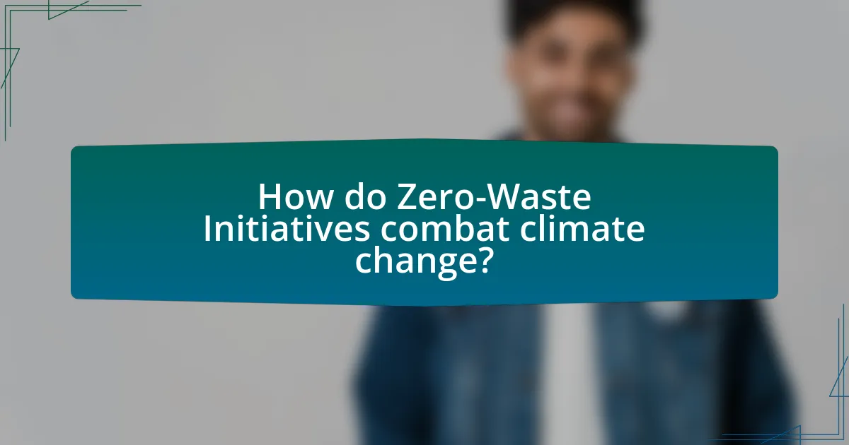 How do Zero-Waste Initiatives combat climate change?