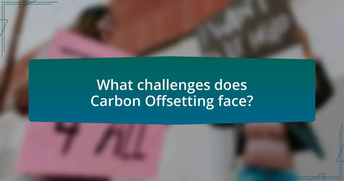 What challenges does Carbon Offsetting face?